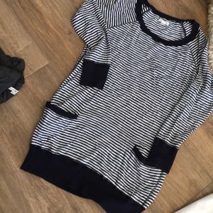 Aerie striped navy white tunic